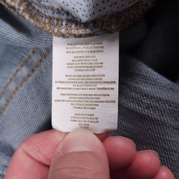 Peter Millar Crown Crafted Jeans Mens 40x34(32) Blue Stretch Denim 5-Pocket - Picture 5 of 16